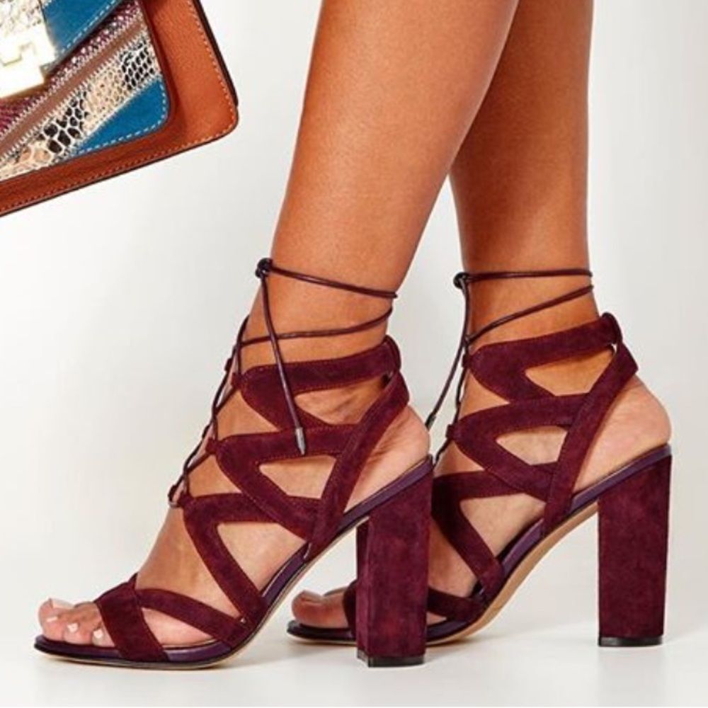 NWT Sam Edelman Suede Block Heel Sandals Size 7 - Picture 5 of 7